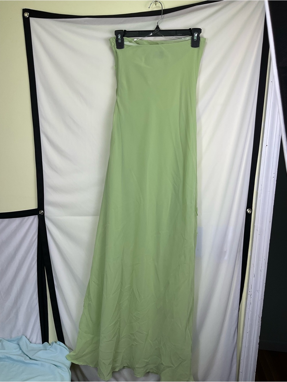 Sassafras Beaded Flower Strapless Maxi Dress - Lime - Picture 6 of 12